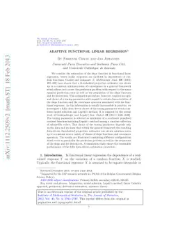 Adaptive functional linear regression