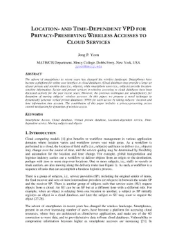 Location- and Time-Dependent VPD for Privacy-Preserving Wireless
  Accesses to Cloud Services