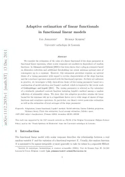 Adaptive estimation of linear functionals in functional linear models