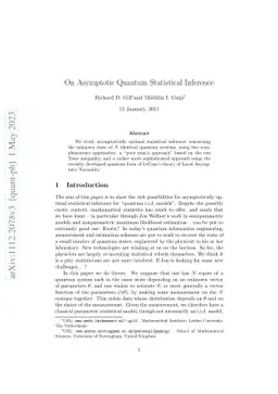 On Asymptotic Quantum Statistical Inference