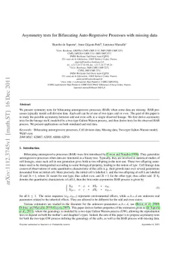 Asymmetry tests for Bifurcating Auto-Regressive Processes with missing
  data