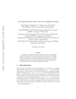 A comprehensive error rate for multiple testing