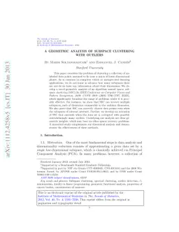 A geometric analysis of subspace clustering with outliers