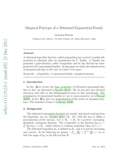Marginal Polytope of a Deformed Exponential Family