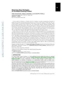 Reasoning About Strategies: On the Model-Checking Problem