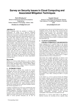 Survey on Security Issues in Cloud Computing and Associated Mitigation
  Techniques