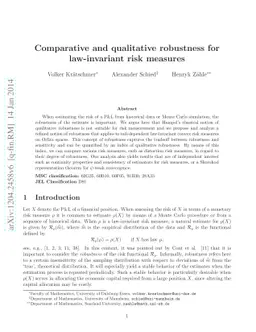 Comparative and qualitative robustness for law-invariant risk measures