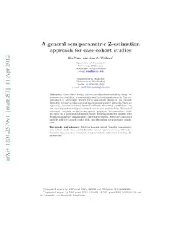 A general semiparametric Z-estimation approach for case-cohort studies