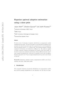 Bayesian optimal adaptive estimation using a sieve prior