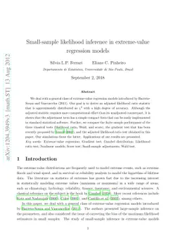 Small-sample likelihood inference in extreme-value regression models