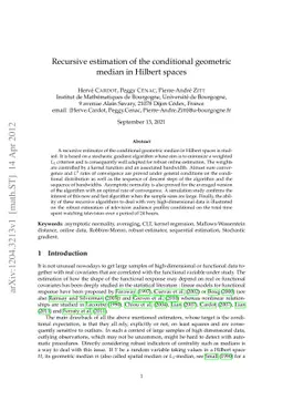 Recursive estimation of the conditional geometric median in Hilbert
  spaces