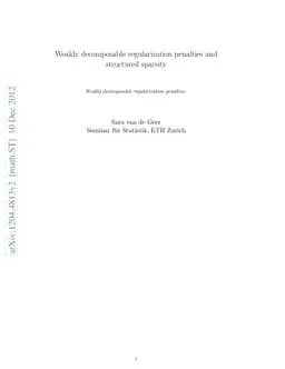 Weakly decomposable regularization penalties and structured sparsity