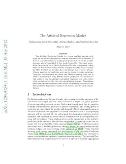 The Artificial Regression Market