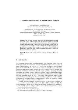 Transmission of distress in a bank credit network