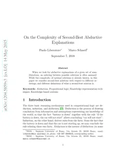 On the Complexity of Finding Second-Best Abductive Explanations