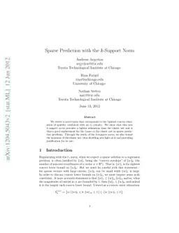 Sparse Prediction with the $k$-Support Norm