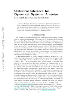 Statistical inference for dynamical systems: a review