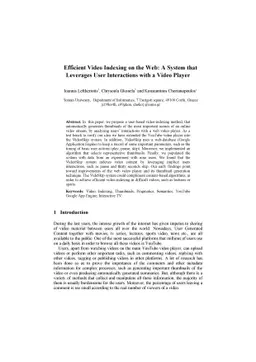 Efficient Video Indexing on the Web: A System that Leverages User
  Interactions with a Video Player