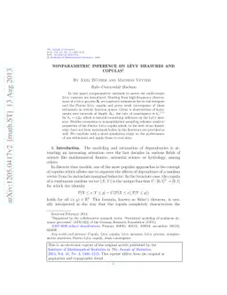 Nonparametric inference on Lévy measures and copulas