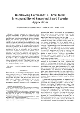 Interleaving Commands: a Threat to the Interoperability of Smartcard
  Based Security Applications