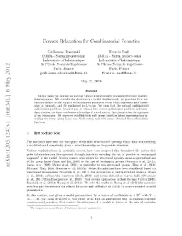 Convex Relaxation for Combinatorial Penalties