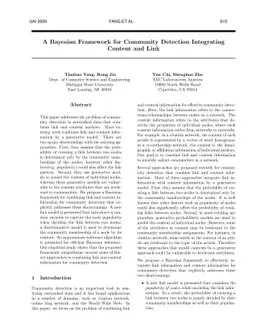 A Bayesian Framework for Community Detection Integrating Content and
  Link