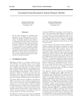 Correlated Non-Parametric Latent Feature Models