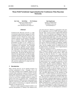 Mean Field Variational Approximation for Continuous-Time Bayesian
  Networks