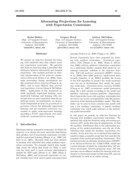 Alternating Projections for Learning with Expectation Constraints