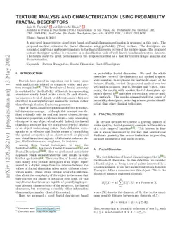 Texture Analysis And Characterization Using Probability Fractal
  Descriptors
