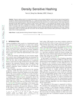 Density Sensitive Hashing