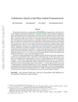 Collaborative search on the plane without communication