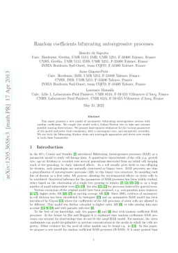 Random coefficients bifurcating autoregressive processes