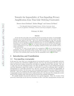 Towards the Impossibility of Non-Signalling Privacy Amplification from
  Time-Like Ordering Constraints