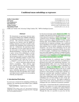 Conditional mean embeddings as regressors - supplementary