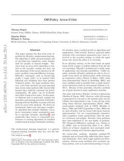 Off-Policy Actor-Critic