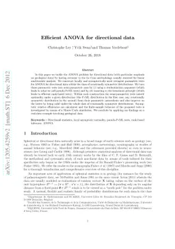 Efficient ANOVA for directional data