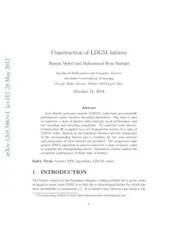 Construction of LDGM lattices