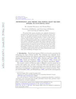 Methodology and theory for partial least squares applied to functional
  data