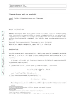 Thomas Bayes' walk on manifolds