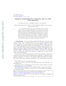 Modeling high-frequency financial data by pure jump processes