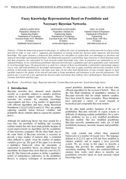 Fuzzy Knowledge Representation Based on Possibilistic and Necessary
  Bayesian Networks