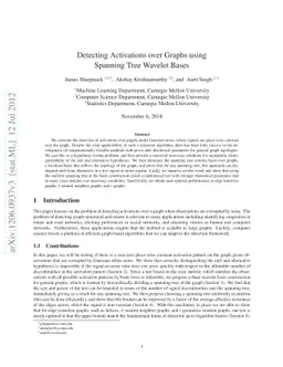 Detecting Activations over Graphs using Spanning Tree Wavelet Bases