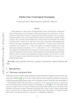 Finite-time Convergent Gossiping