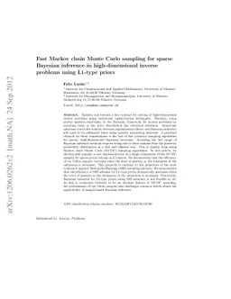 Fast Markov chain Monte Carlo sampling for sparse Bayesian inference in
  high-dimensional inverse problems using L1-type priors