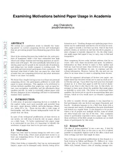 Examining Motivations behind Paper Usage in Academia