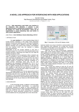 A novel 2.5D approach for interfacing with web applications