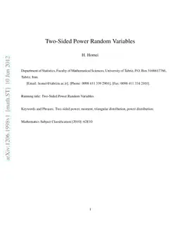 Two-Sided Power Random Variables