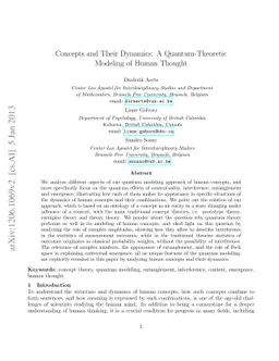 Concepts and Their Dynamics: A Quantum-Theoretic Modeling of Human
  Thought