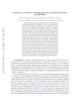 Practical Bayesian Optimization of Machine Learning Algorithms